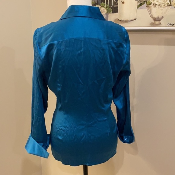 EYE silk button down top - Picture 5 of 5